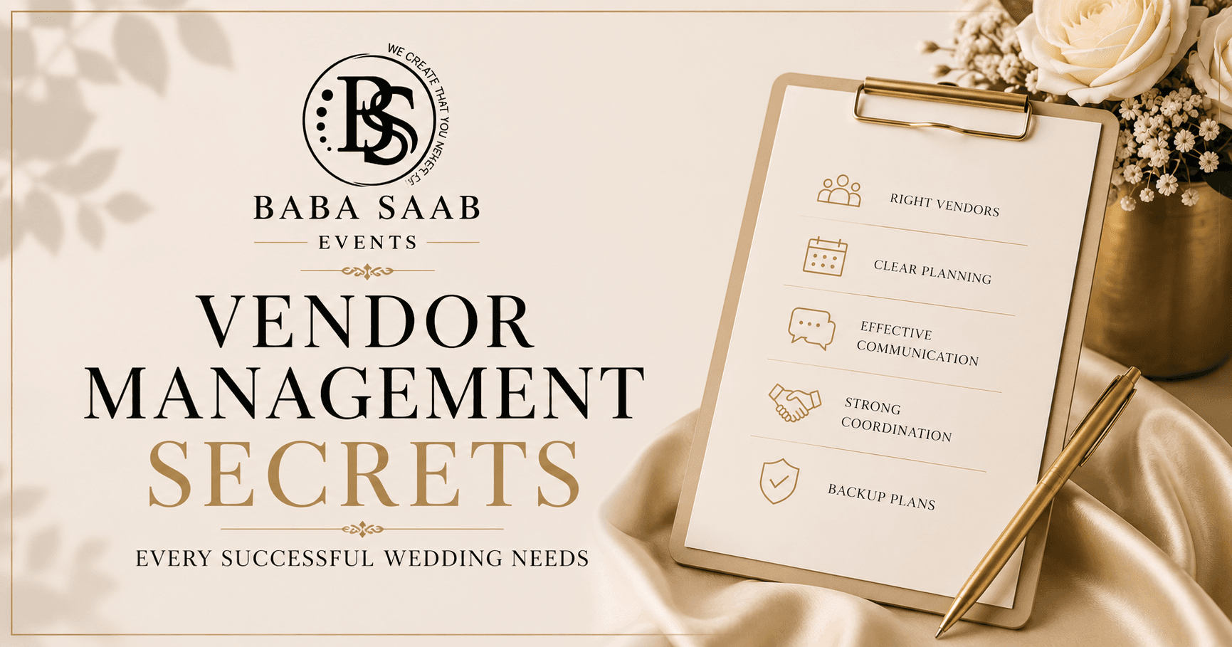 Vendor Management Secrets Every Successful Wedding Needs