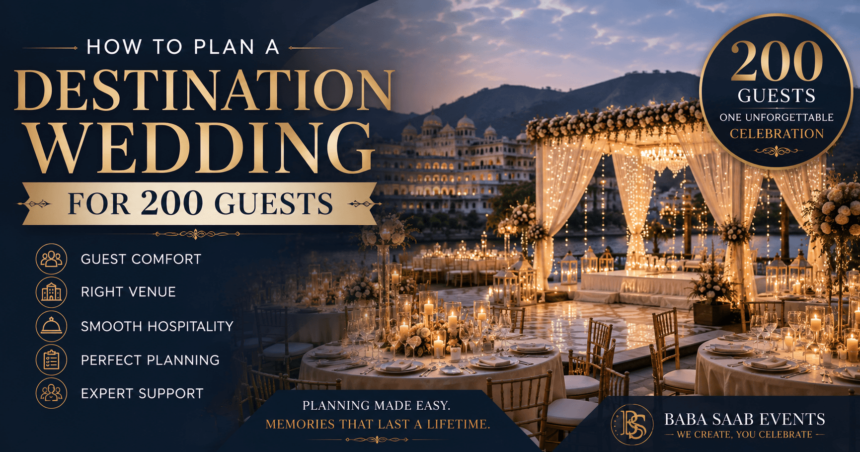 How to Plan a Destination Wedding for 200 Guests